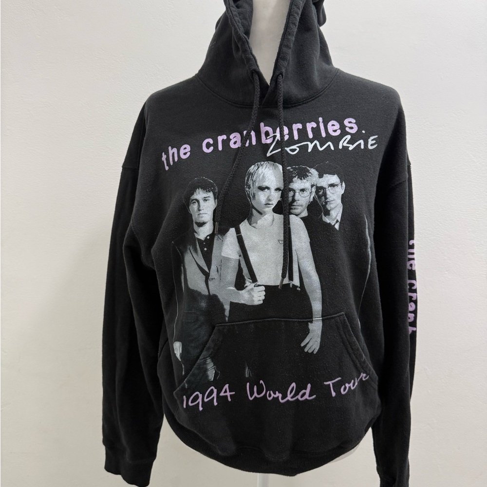 The Cranberries 1994 World Tour Black Graphic Hoodie Vintage Size M EUC